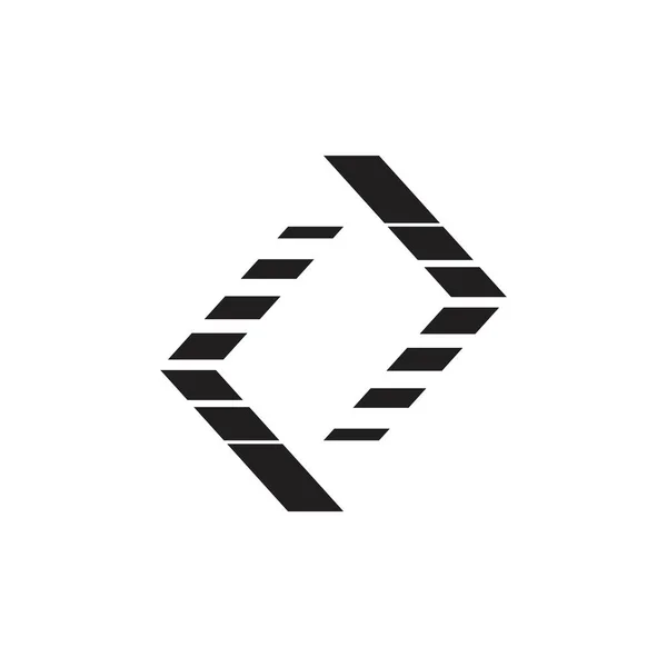Çizgili hareket oku hızlı sembol logo vektörü — Stok Vektör