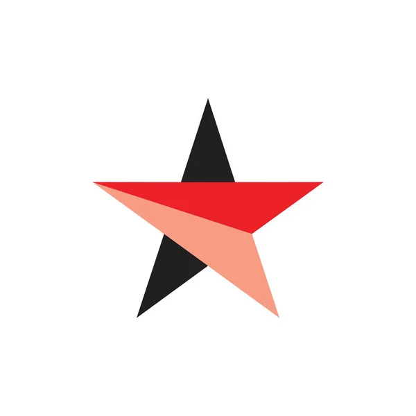Flecha estrella simple vector de logotipo geométrico — Vector de stock