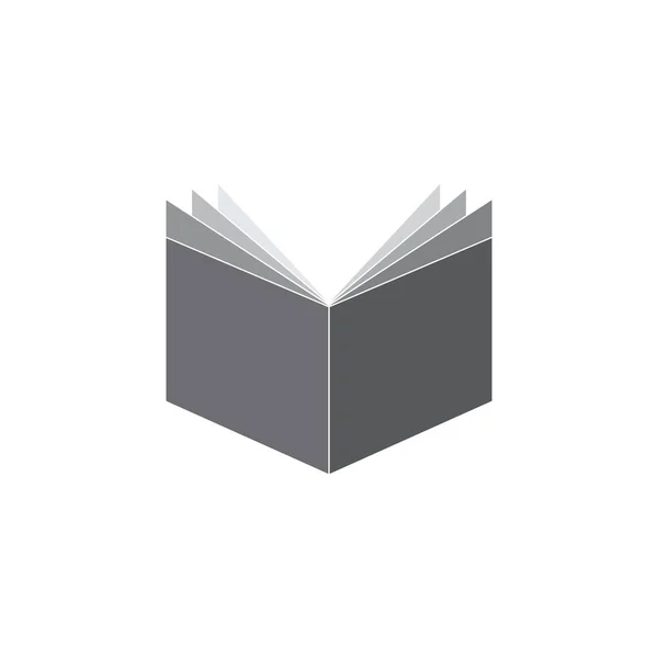 Απλό σύμβολο του βιβλίου ντεγκραντέ διάνυσμα λογότυπου — Διανυσματικό Αρχείο