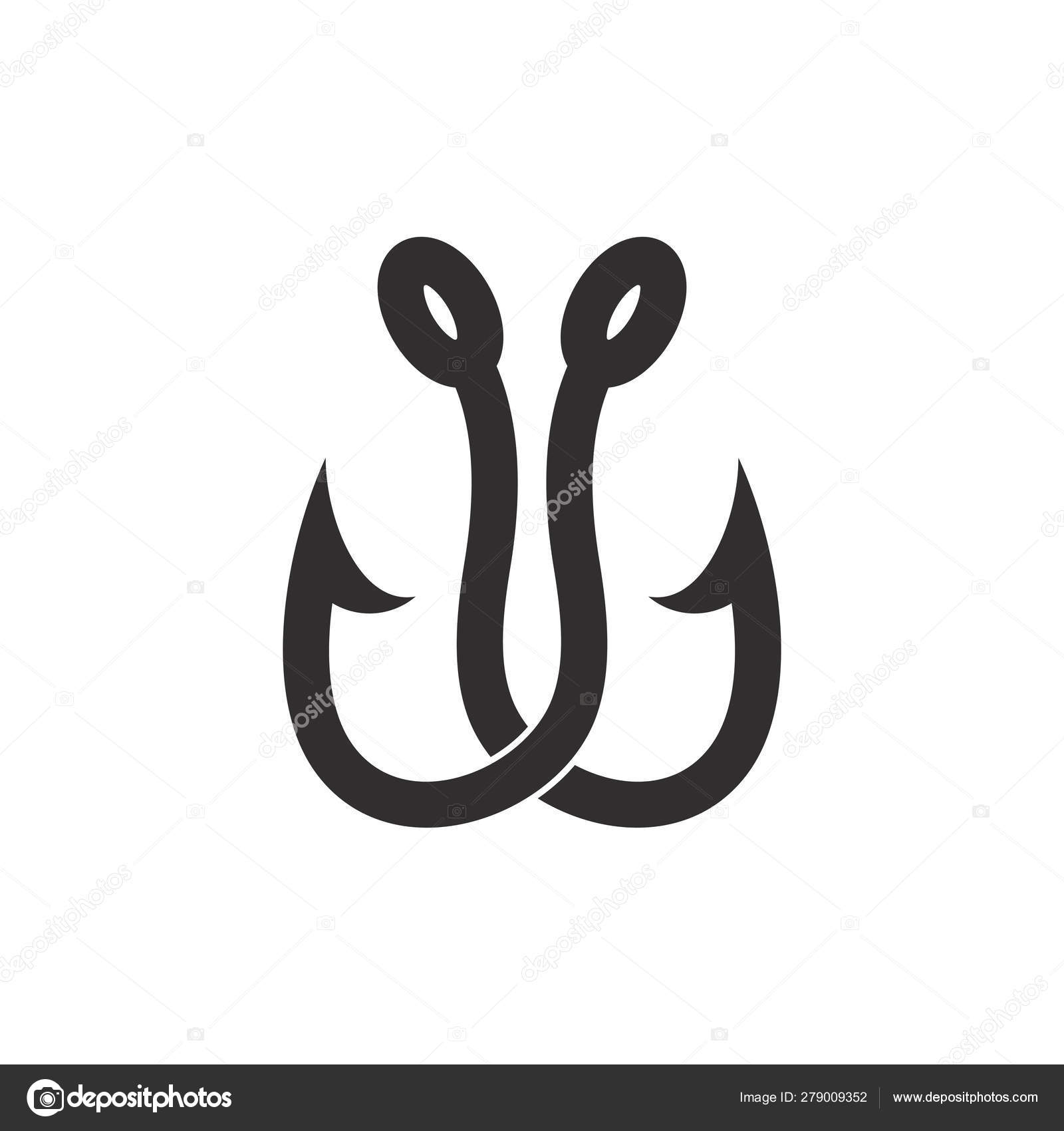 Hook Fishing Simple Logo Vector Stock Vector C Adnanbantul87 279009352