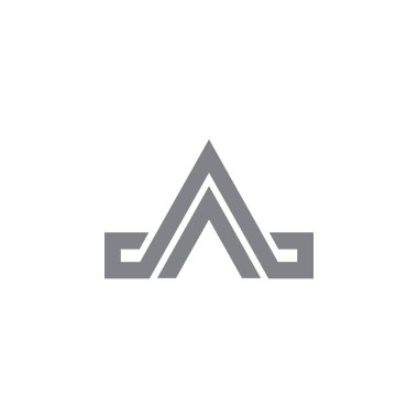 üçgen ok geometrik logo vektör