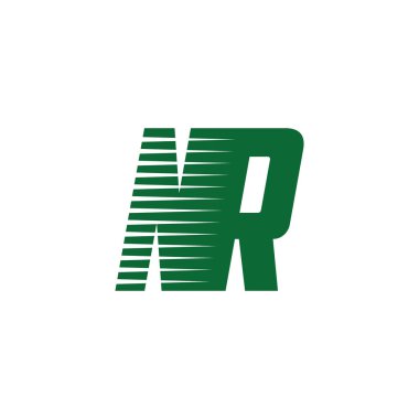 harf nr hareket logosu vektör