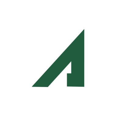 harf ar geometrik ok logo vektörü