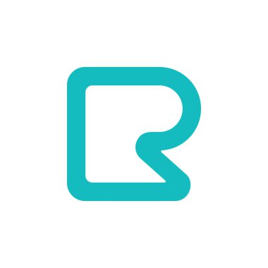 mektup r basit çizgi çocuk tasarım logo vektör