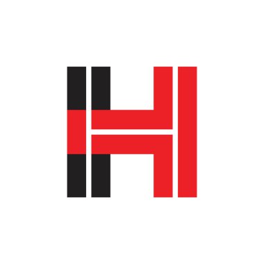 mektup ht basit geometrik logo vektör