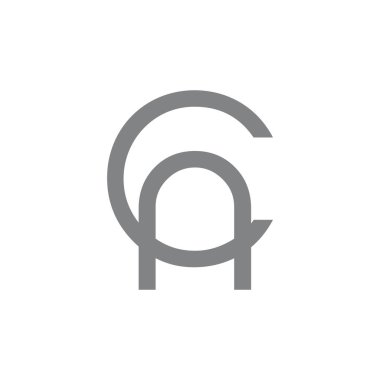 harf ca basit satır logo vektörü