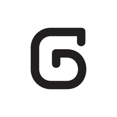mektup g basit çizgi sevimli tasarım logo vektör