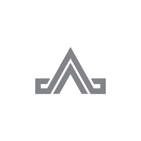 Triángulo flecha geométrica logo vector — Vector de stock