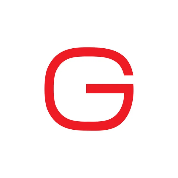 Letra g línea geométrica simple logo vector — Vector de stock
