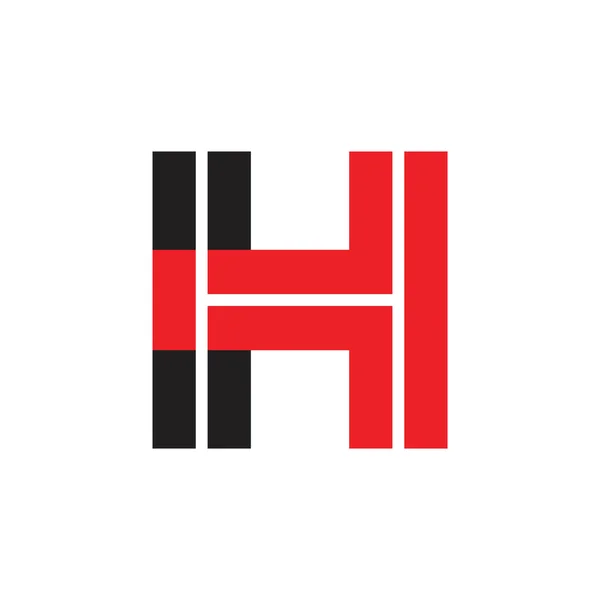 mektup ht basit geometrik logo vektör