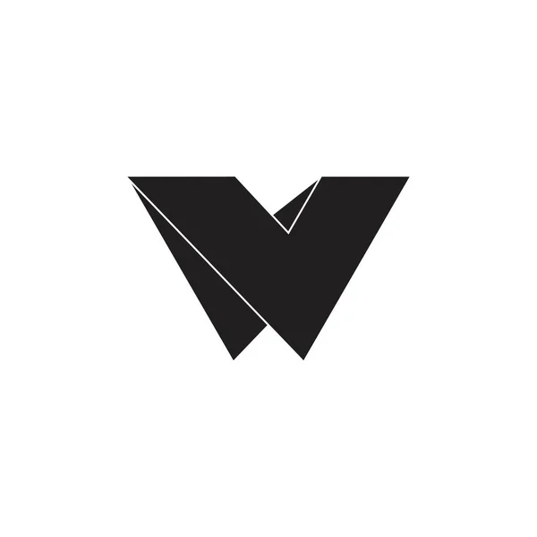 Buchstabe w 3d Logo Vektor — Stockvektor