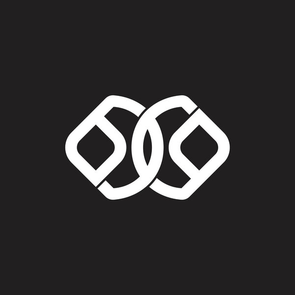 abstract letter dd linked line logo vector