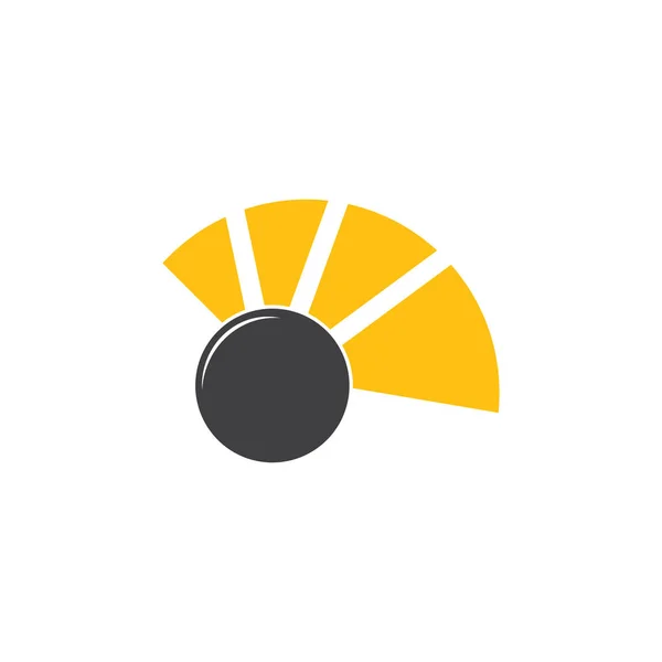 Global soleil lever simple logo vecteur — Image vectorielle