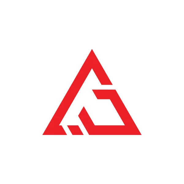 Brieven gj driehoek pijlen logo vector — Stockvector
