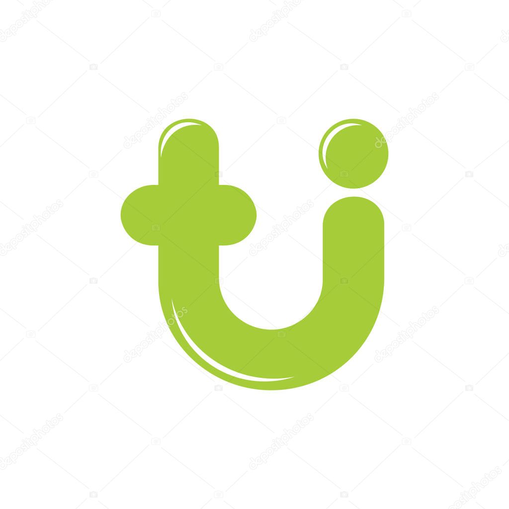 Letter ti plus medical logo vector
