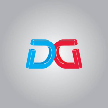 mektup dg 3d logo vektörü