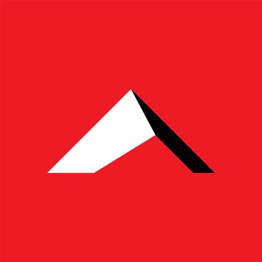 üçgen 3d ok basit logo vektör