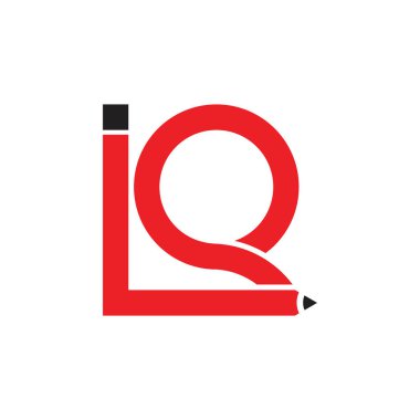 harfler IQ kalem tasarım logo vektör