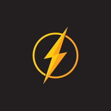 gök gürültüsü flaş sembolü logo vektörü