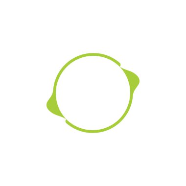 yeşil daire ok yaprak çerçeve logo vektör