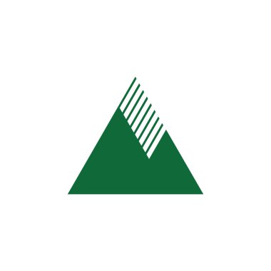 dağ çizgili siluet logo vektör