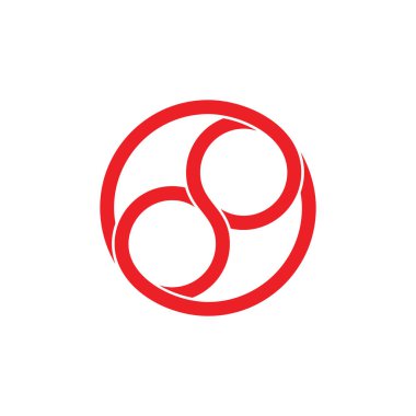soyut daire sonsuzluk çizgi logo vektörü