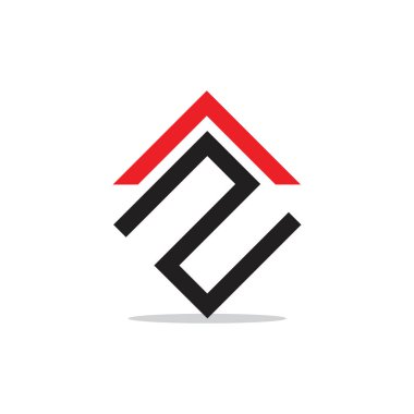 soyut harfler n geometrik ok logo vektör