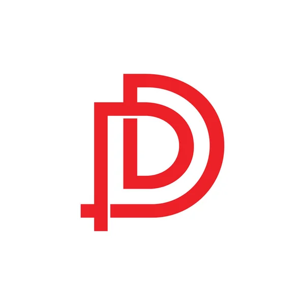 Harfler pd bağlantılı örtüşen logo vektör — Stok Vektör