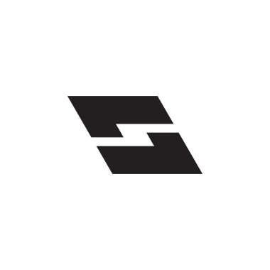 soyut harf s hareket oku geometrik logo vektör