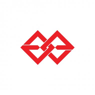 soyut harf ge kare geometrik logo vektör