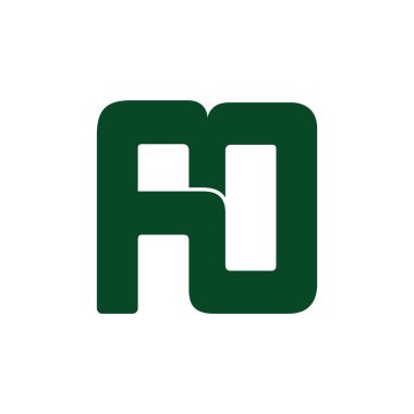 soyut mektup mh geometrik kare logo vektör