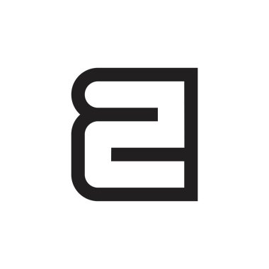 iki numaralı geometrik logo vektörü