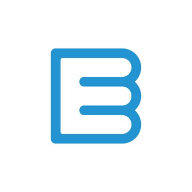 mektup e basit satır logo vektör