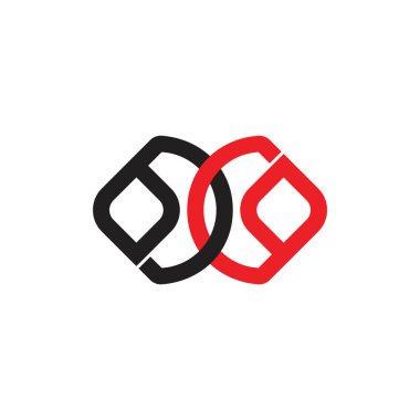 soyut bağlantılı nesne üst üste binen logo vektörü