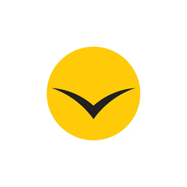 Einfache Sonne Vogel Symbol geometrisches Logo Vektor — Stockvektor