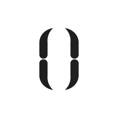 kapsül şekli basit eğrileri logo vektör