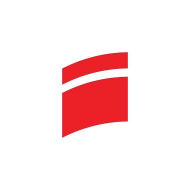 mektup i basit geometrik logo vektör