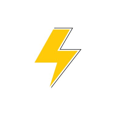 mektup s gök gürültüsü şekli basit geometrik logo vektör