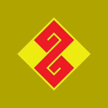 kıvırma şekli kare soyut logo vektörü