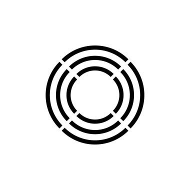 daire çizgili grafik tasarım logo vektör
