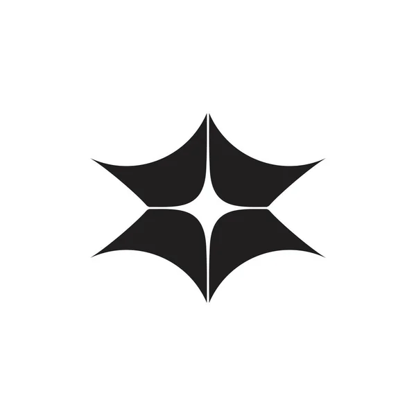 Csillag görbék geometriai ragyogást logo vektor — Stock Vector