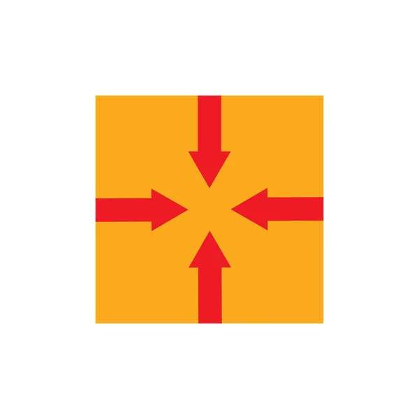 Square pointing arrow geometric logo vector — Stock Vector