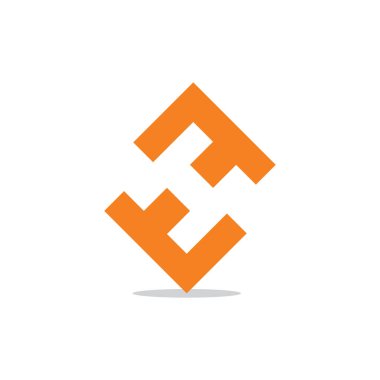 s negatif boşluk kare logo vektör mektup