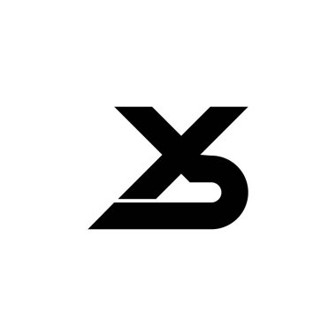 mektup xb basit geometrik çizgi logo vektör