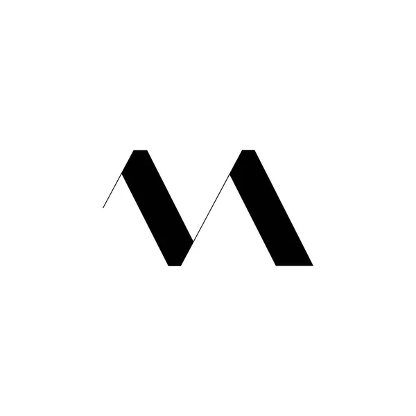 Letra ma vector de logotipo geométrico simple — Vector de stock