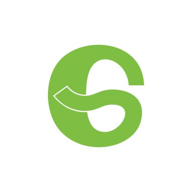 mektup gc şerit şekil logo vektör