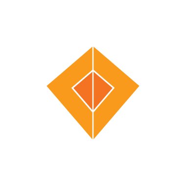 elmas geometrik şekil basit logo vektör
