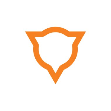 basit daire üçgen geometrik çizgi logo vektör çerçeve