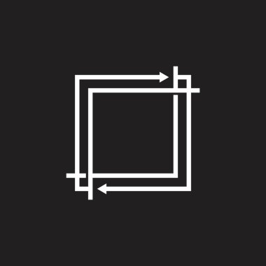 Daire okları simge vektör kare çerçeve