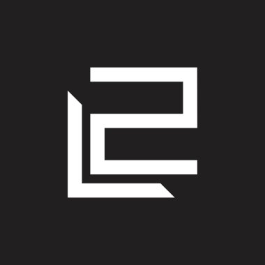 2 numaralı soyut geometrik ok logo vektör
